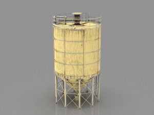 vertical water silo 3D 模型