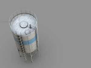 vertical cement silo 3D Model
