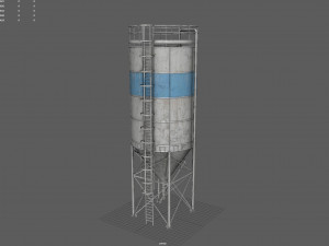 vertical cement silo Modelo 3D