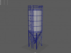 vertical cement silo Modelo 3D