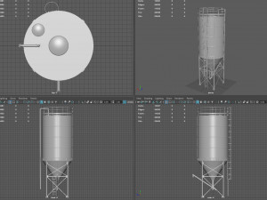 vertical cement silo Modelo 3D