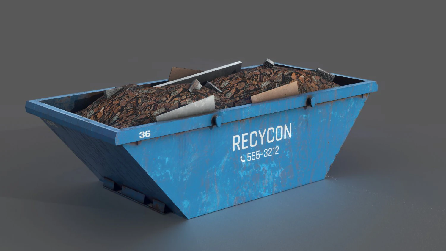 construction container 3D Model .c4d .max .obj .3ds .fbx .stl .blend