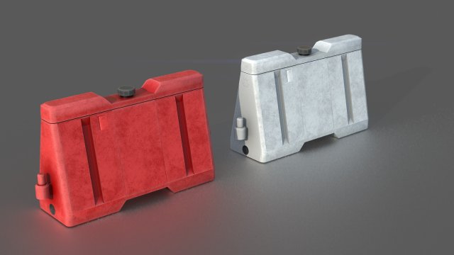 new jersey barriers 3D Model .c4d .max .obj .3ds .fbx .stl .blend 