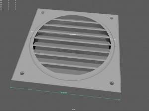vent cover 80mm 3D Print Model