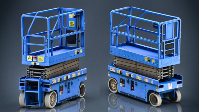 scissor lift Modelo 3D .c4d .max .obj .3ds .fbx .stl .blend 
