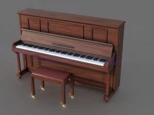 upright piano 3D Model