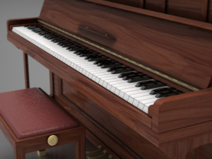 upright piano 3Dモデル
