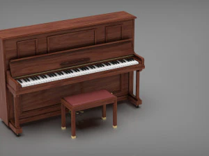 upright piano 3D Model