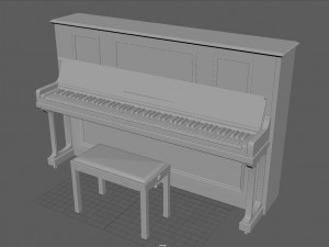 upright piano 3Dモデル