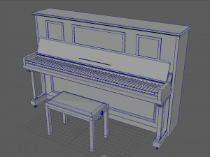 upright piano 3Dモデル