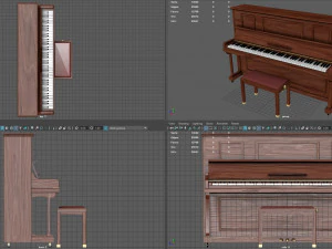 upright piano 3D Model