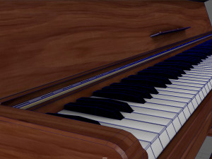upright piano 3Dモデル
