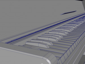 upright piano 3Dモデル