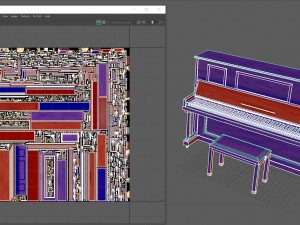 upright piano 3Dモデル