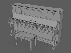 upright piano 3D Model