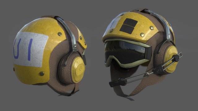 us navy flight deck crew helmet 3D Model .c4d .max .obj .3ds .fbx .stl .blend 