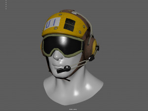 us navy flight deck crew helmet 3D Model