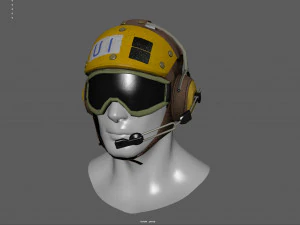 us navy flight deck crew helmet 3D Model