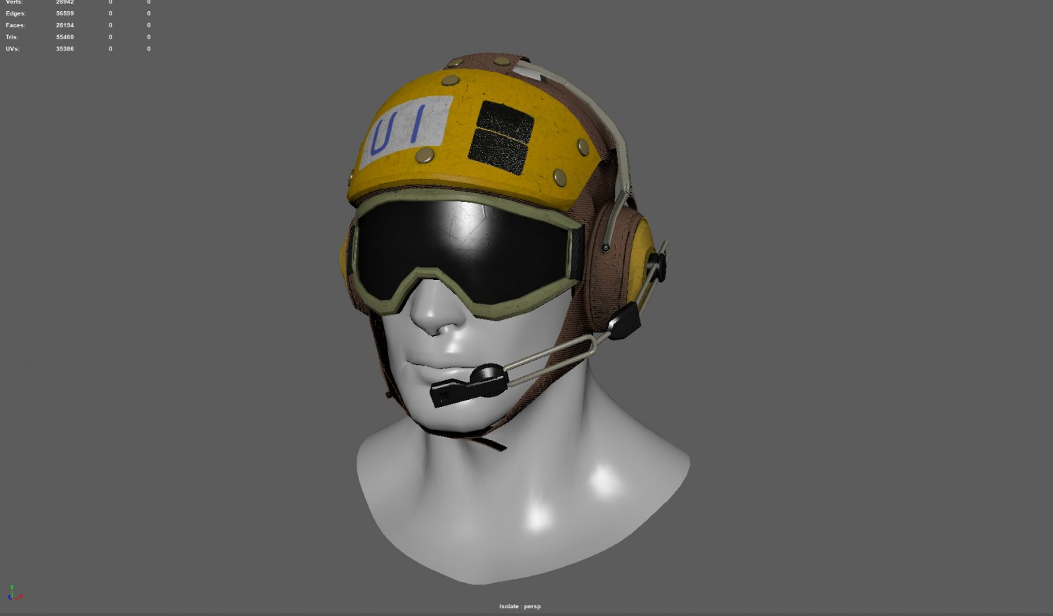us navy flight deck crew helmet 3D Model in Clothing 3DExport