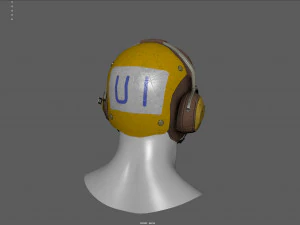 us navy flight deck crew helmet 3D Model