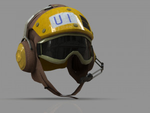 us navy flight deck crew helmet 3D Model