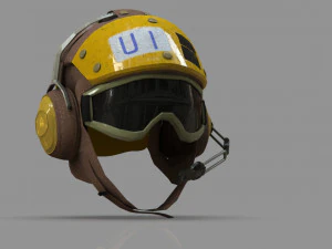 us navy flight deck crew helmet 3D Model