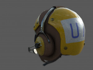 us navy flight deck crew helmet 3D Model