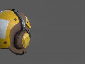 us navy flight deck crew helmet 3D Model