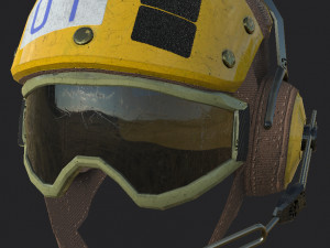 us navy flight deck crew helmet 3D Model