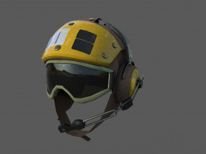 us navy flight deck crew helmet 3D Model