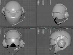 us navy flight deck crew helmet 3D Model