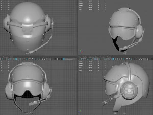 us navy flight deck crew helmet 3D Model
