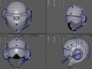 us navy flight deck crew helmet 3D Model