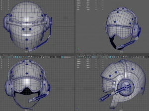 us navy flight deck crew helmet 3D Model