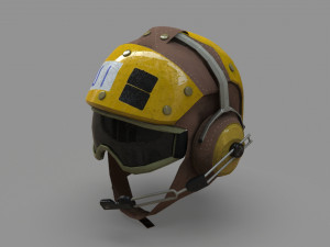 us navy flight deck crew helmet 3D Model