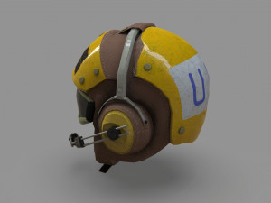 us navy flight deck crew helmet 3D Model