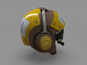 us navy flight deck crew helmet 3D Model