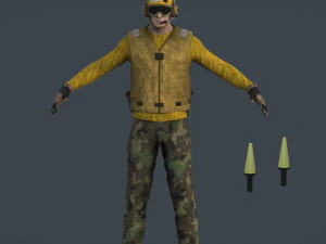us navy flight deck crew 3D Model