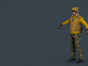 us navy flight deck crew Model 3D