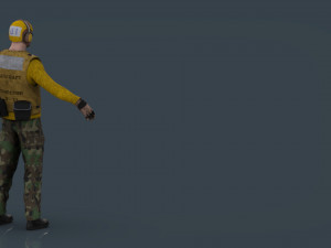 us navy flight deck crew Model 3D