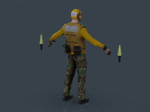 us navy flight deck crew Model 3D