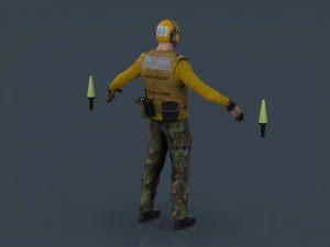 us navy flight deck crew 3D Model