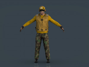 us navy flight deck crew Model 3D