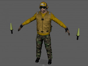 us navy flight deck crew Model 3D