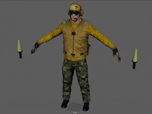 us navy flight deck crew 3D Model