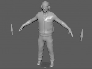 us navy flight deck crew Model 3D