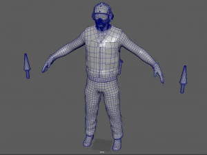 us navy flight deck crew 3D Model