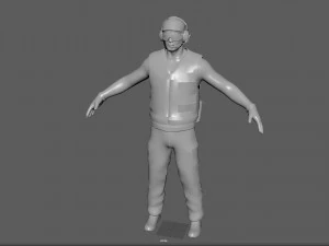 us navy flight deck crew green 3D Model