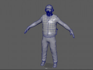 us navy flight deck crew green 3D Modell