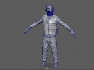 us navy flight deck crew green 3D Model